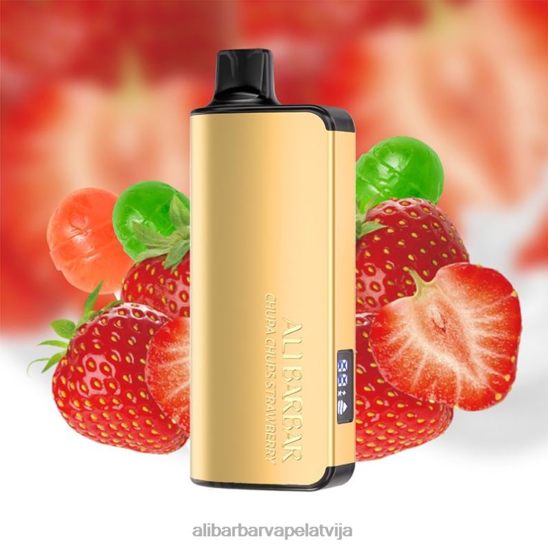Alibarbar Vape Review - Alibarbar Ingot 20000 vienreizējās lietošanas vape chupa chups zemeņu B288034