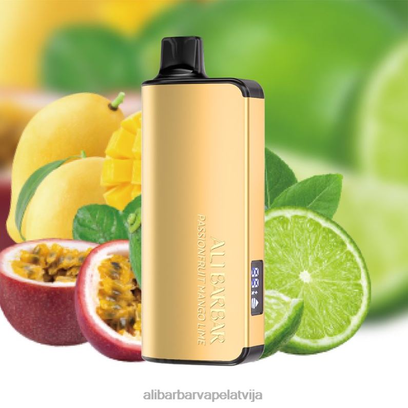 Alibarbar Vape Review - Alibarbar Ingot 20000 vienreizējās lietošanas vape pasifloru mango laima B288039