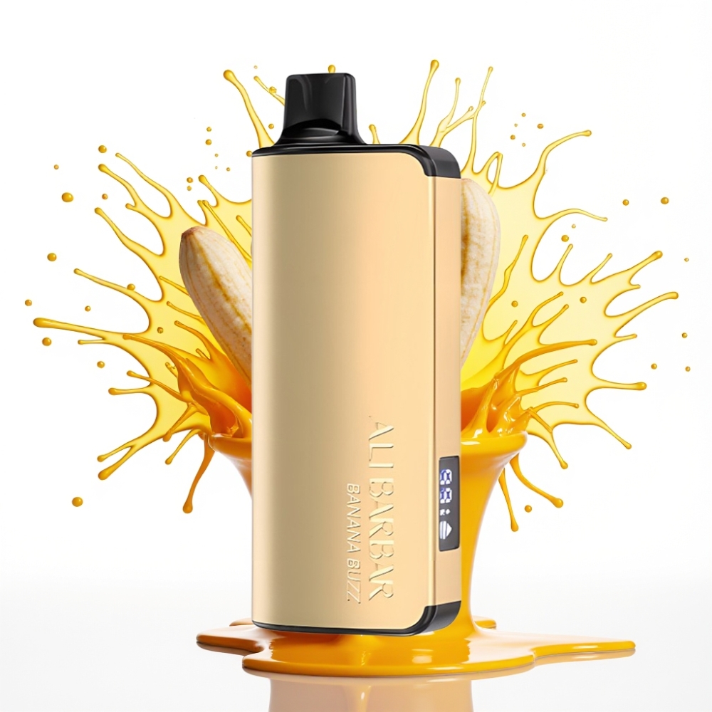 Alibarbar Ingot 9000 Puffs Disposable Vape Banānu Piedzīvojums, 22ml, 2350mAh, 9000 Puffi