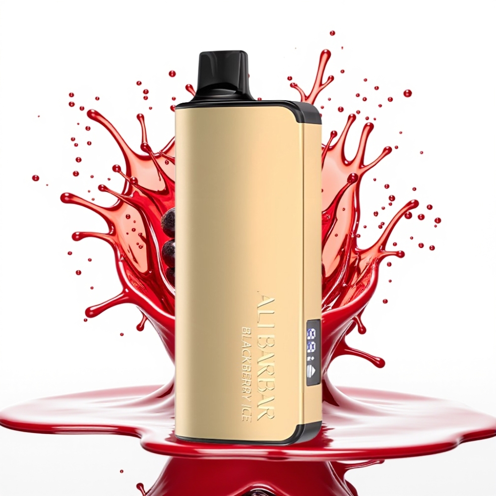 Alibarbar Ingot 9000 Puffs Disposable Vape Melnā Oga Ledus — 22ml, 2350mAh, 9000 Puffs