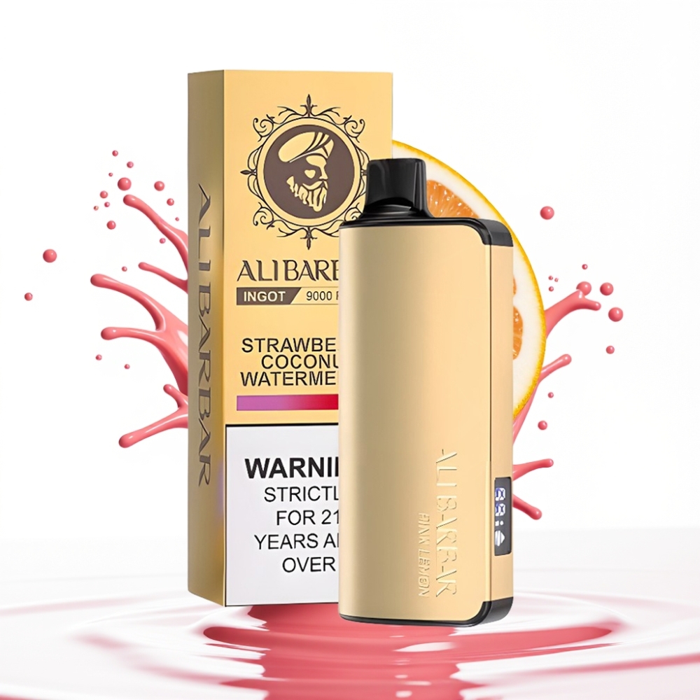 Alibarbar Ingot 9000 Puffs Disposable Vape Rozā Citrons, 22ml, 2350mAh, 1.2 Ohm