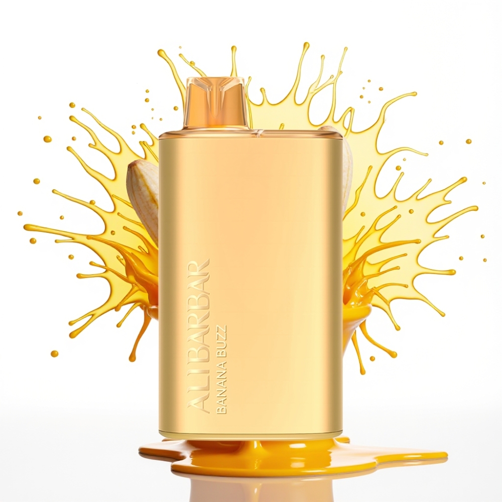 Alibarbar Rich 8000 Puffs Disposable Vape Banānu Baks 20ml, 8000 Puffi, 2000 mAh, 1.1 Ohm