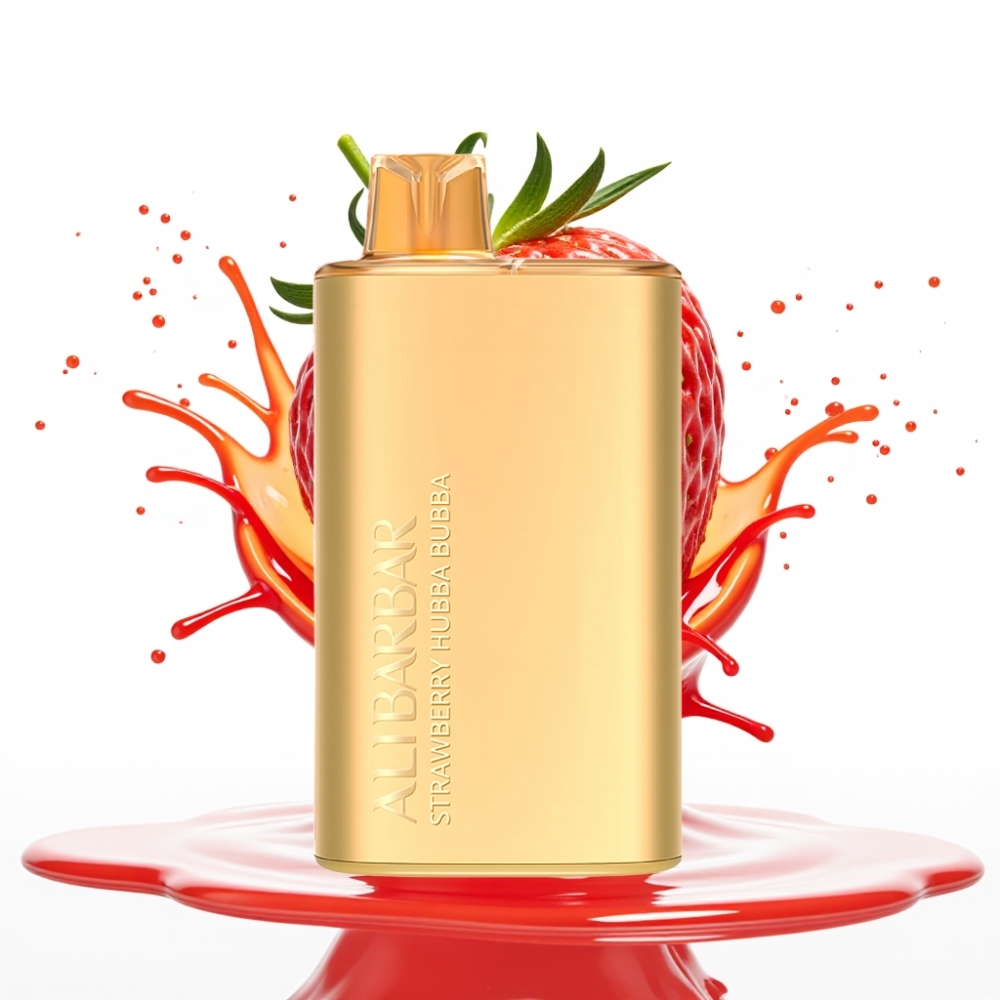 Alibarbar Rich 8000 Puffs Disposable Vape Zemeņu Hubba Bubba, 20ml, 8000 Puffi, 2000 mAh