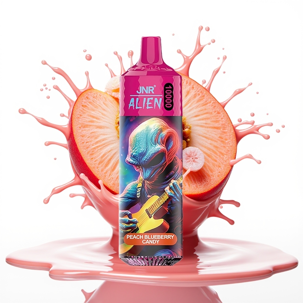 JNR Alien 10000 Puffs Disposable Vape Persiku Zemenes Konfektes 10000 puffs, 850mAh, 20ml