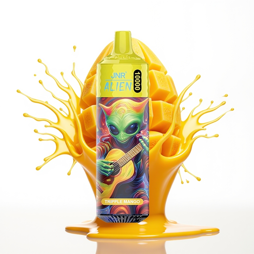 JNR Alien 10000 Puffs Disposable Vape Trīs mango – 10000 puffs, 850mAh, 20ml e-šķidrums