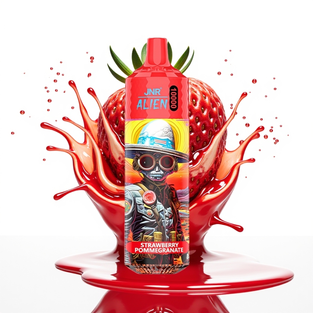JNR Alien 10000 Puffs Disposable Vape Zemeņu Granāts 10000 puffs, 850mAh, 20ml