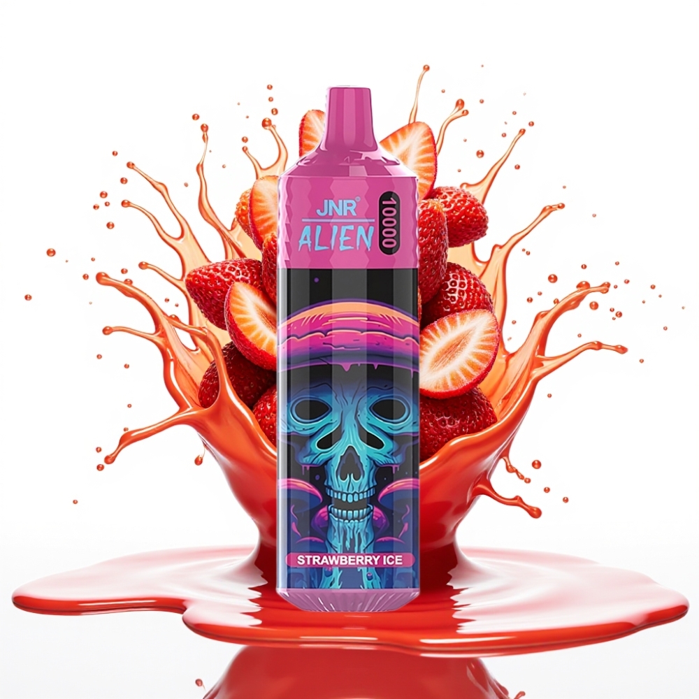 JNR Alien 10000 Puffs Disposable Vape Zemeņu Ledus – 10000 Puffs, 850mAh, 20ml