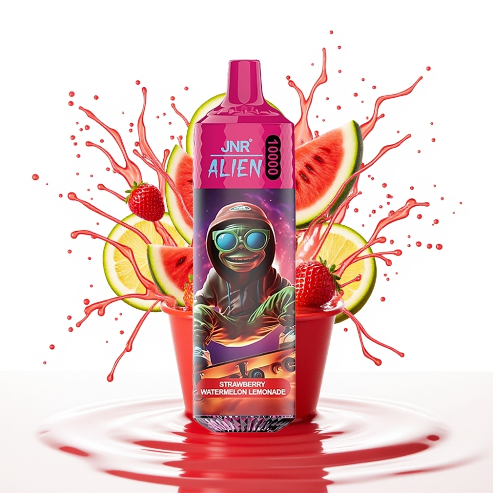 JNR Alien 10000 Puffs Disposable Vape Zemeneņu Arbūzu Limonāde – 10000 puffs, 850mAh, RGB gaismas