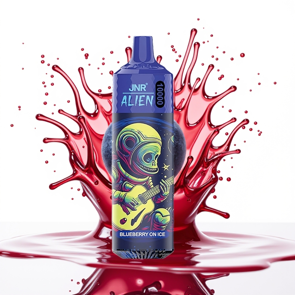 JNR Alien 10000 Puffs Disposable Vape Zemenes Zāle ar Ledu – 850mAh, 20ml, Type-C