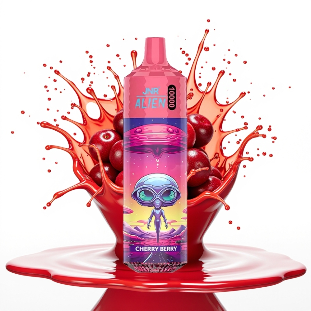 JNR Alien 10000 Puffs Disposable Vape Ķiršu ogu 850mAh, 20ml, Type-C