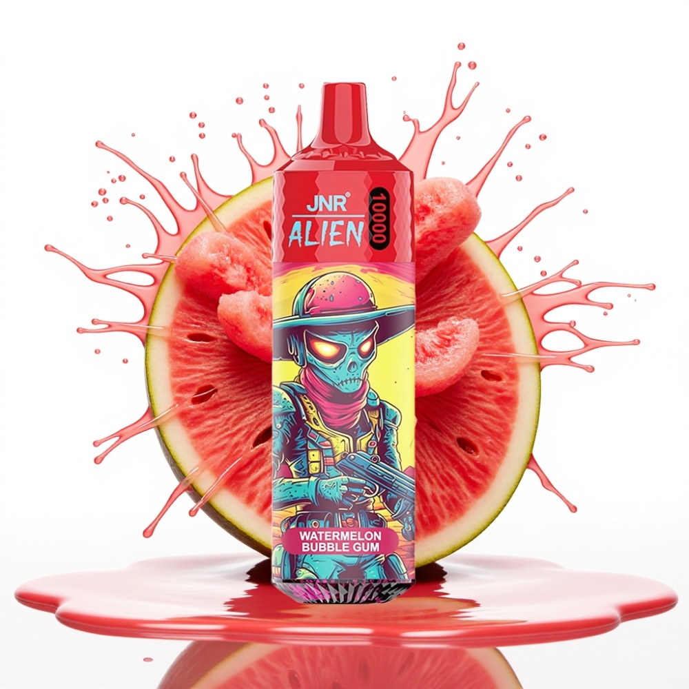 JNR Alien 10000 Puffs Dispozablais Vaps Arbūzu Burbuļu Gumija 20ml, 850mAh, Type-C
