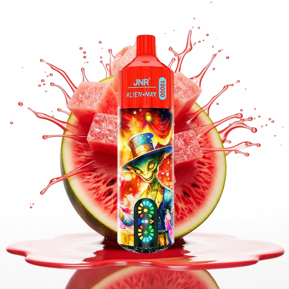 JNR Alien Max 18000 Puffs Disposable Vape Arbūzu Ledus, 20 garšas, 28ml e-šķidruma, 850mAh baterija, Type-C uzlāde