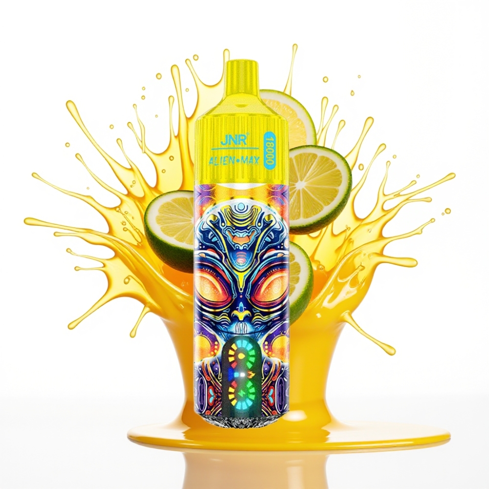 JNR Alien Max 18000 Puffs Disposable Vape Citrons & Laima, 20 Garšas, 28ml E-liquid, 850mAh Battery, Type-C Uzlāde