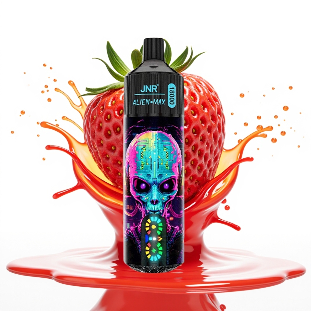 JNR Alien Max 18000 Puffs Disposable Vape Hubba Bubba Zemeņu Garša, 20 Garšas, 850mAh, 28ml