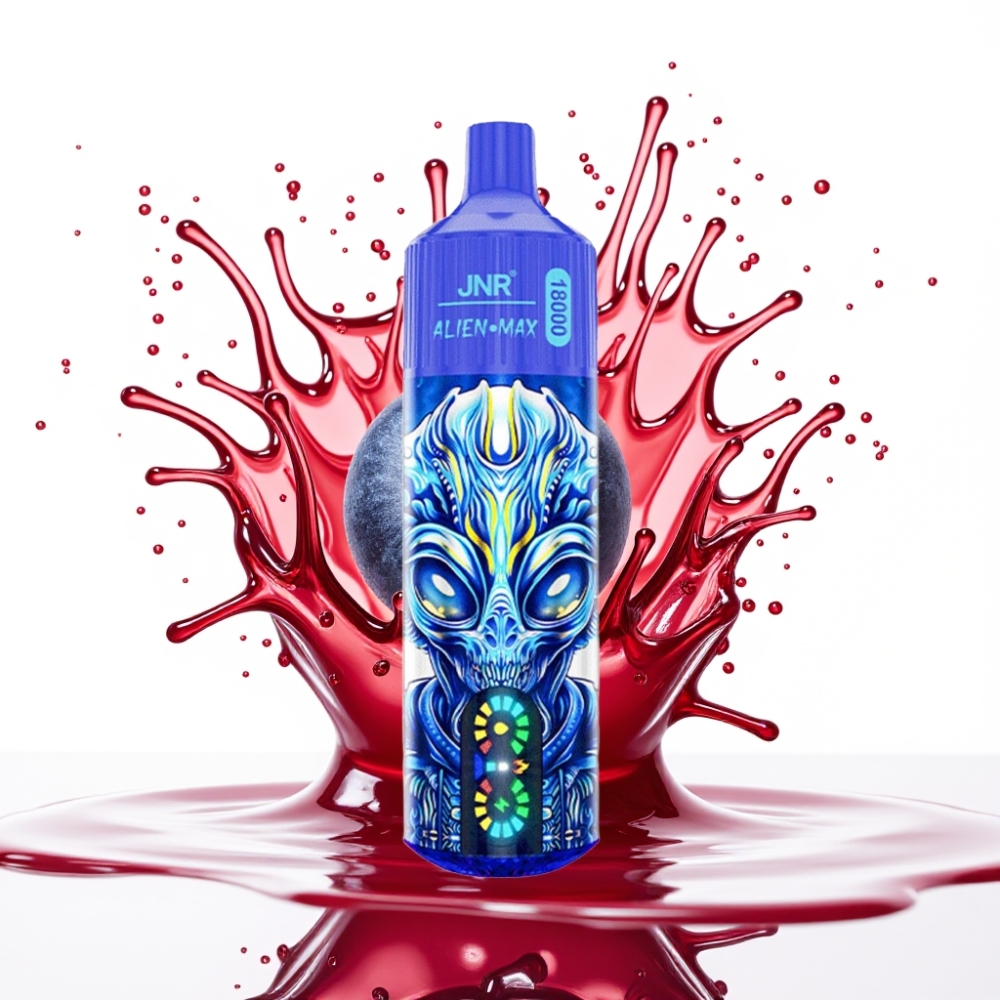 JNR Alien Max 18000 Puffs Disposable Vape Zemenes Ar Ledu – 28ml E-liquid, 850mAh Battery, Type-C Quick Charge