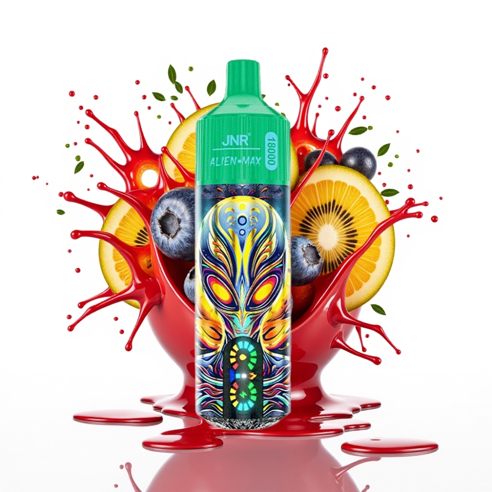 JNR Alien Max 18000 Puffs Disposable Vape Zilene Okeāna Aveņu-Kivi, 20 Garšas, 850mAh, 28ml
