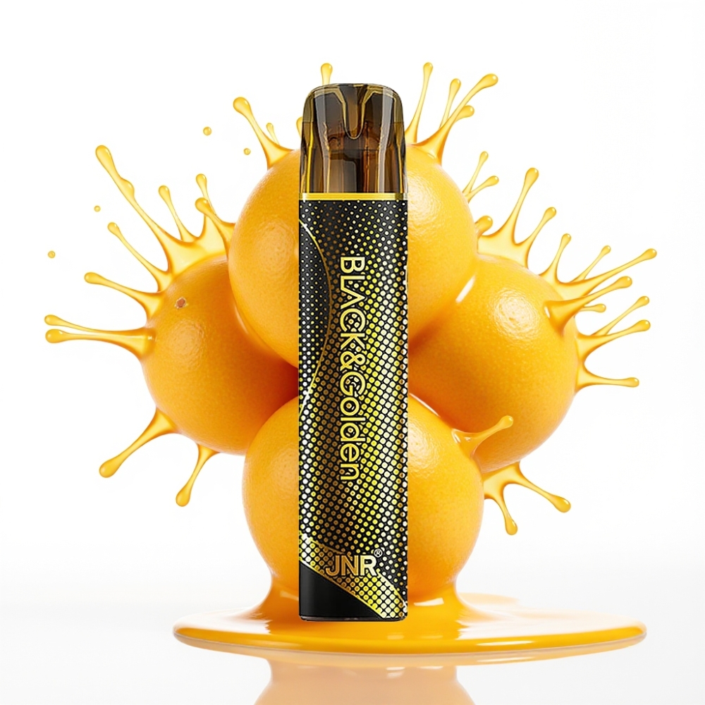 JNR Black&Golden 600+200 Puffs Disposable Vape Triple Mango (Trīs Manga) – 800 Puffs, 550mAh, 2ml, TPD