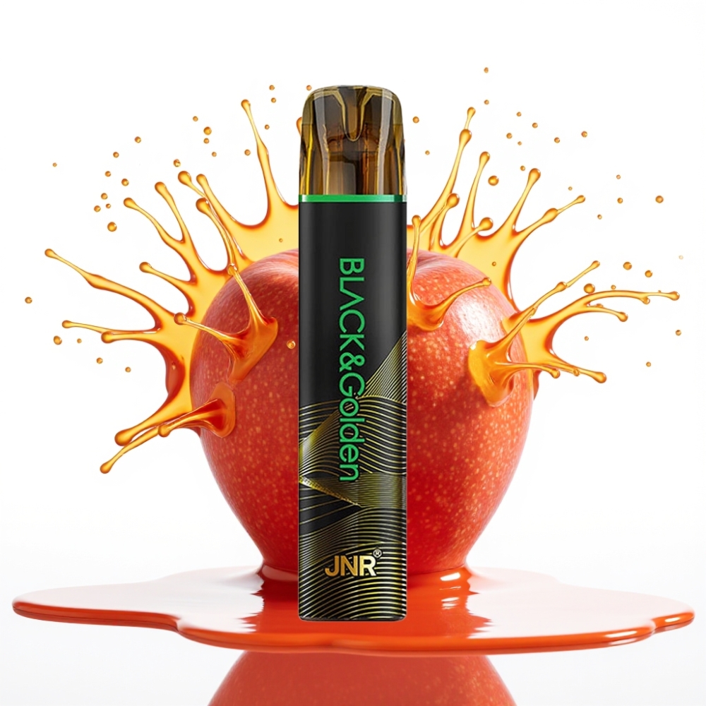 JNR Black&Golden 600+200 Puffs Izmetamā Veipa Skābā Ābele 800 Puffs, 550mAh, 2ml