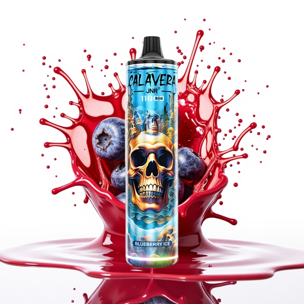 JNR Calavera 11000 Pūfu Disposable Vape Zilā Oga Ledus, 850 mAh, 21ml