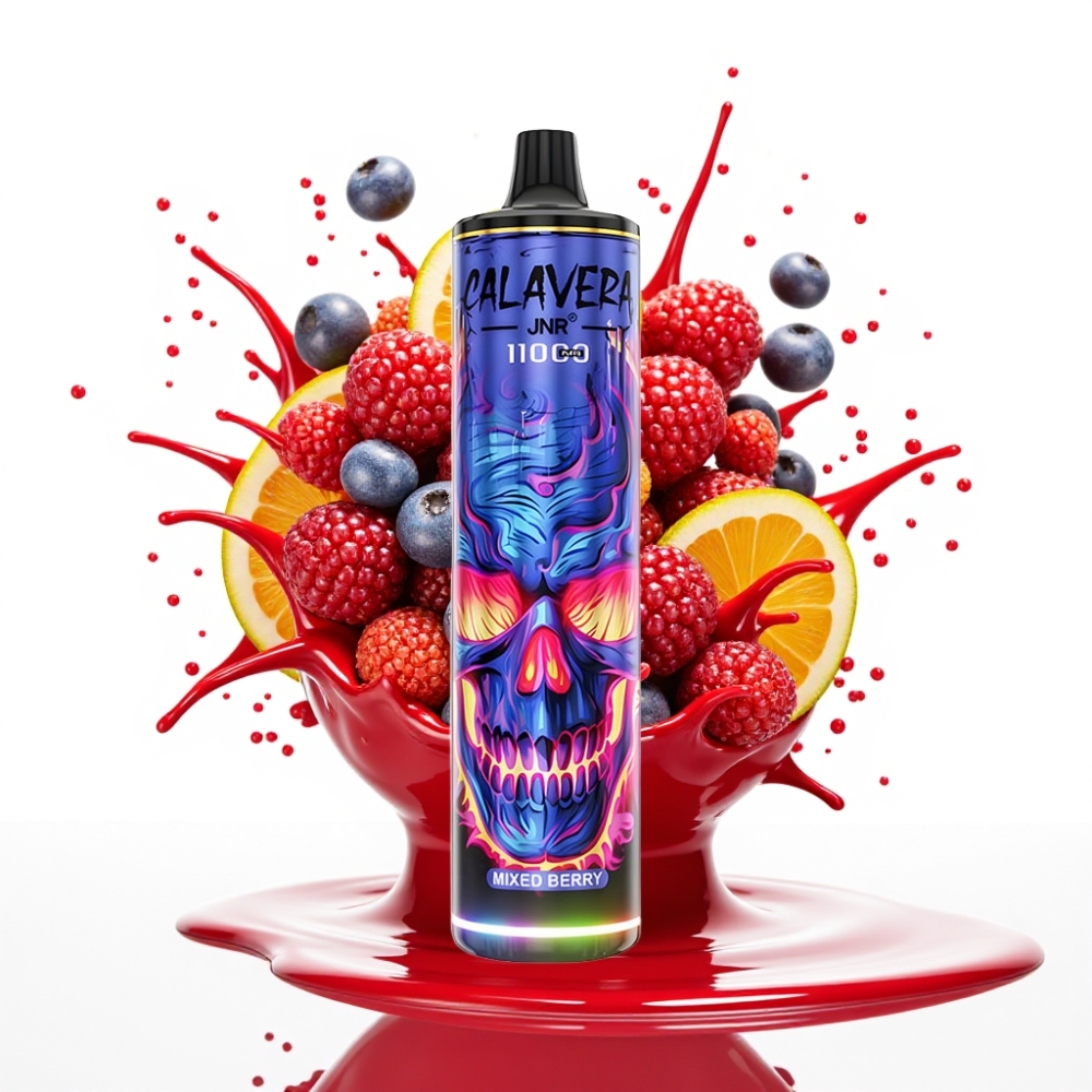 JNR Calavera 11000 Pūšu Izmetamais Veips – Jauktogu Garša, 850 mAh, 21ml, 1.0ohm
