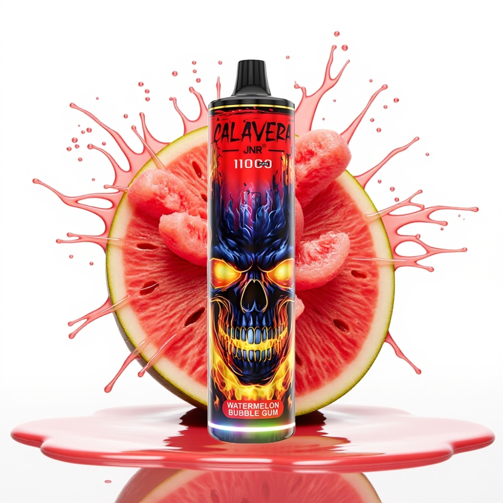 JNR Calavera 11000 Puffs Disposable Vape Arbūzu Burbuļu gumija, Type-C, 850mAh, 21ml, 1.0ohm