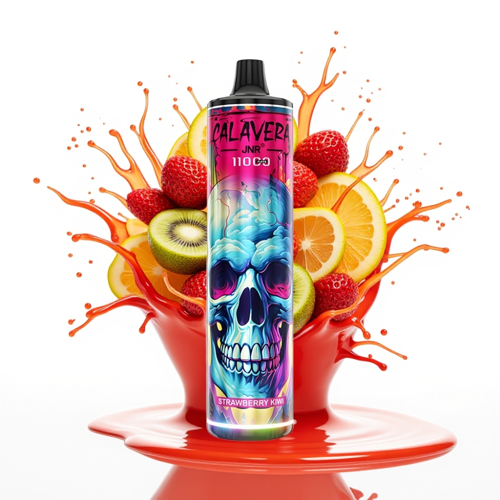 JNR Calavera 11000 Puffs Disposable Vape Zemeņu-Kivi, 850 mAh, 21ml, 1.0ohm