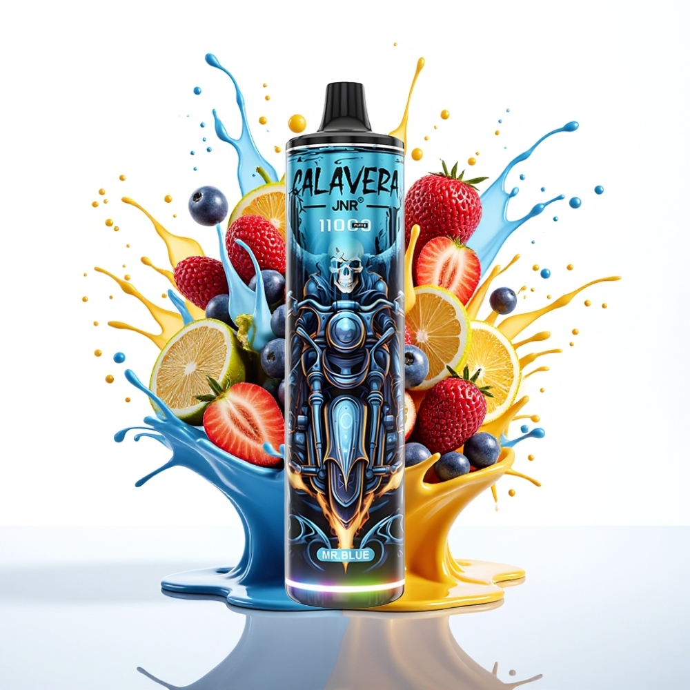 JNR Calavera 11000 Puffs Disposable Vape Zilais 850 mAh, 21ml, 1.0ohm