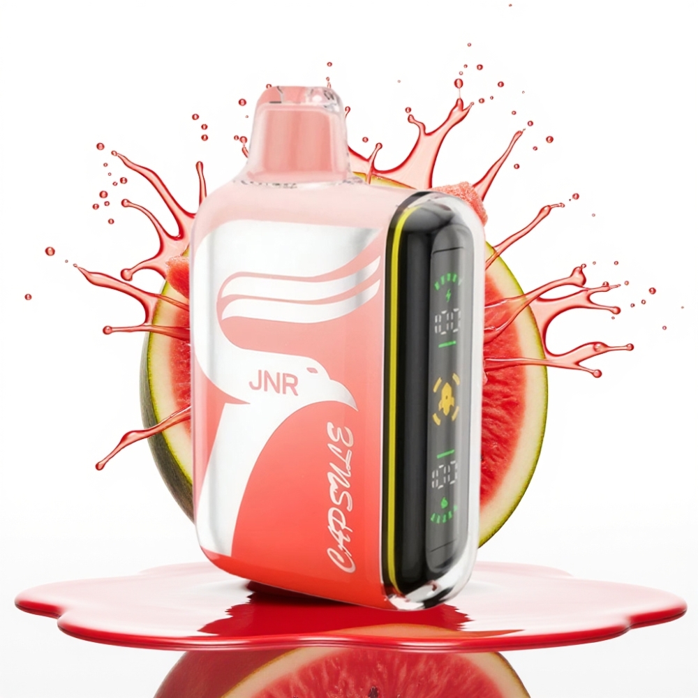 JNR Capsule 15000 Puffs Disposable Vape Arbūza Brazz Ledus, 850mAh, 20ml, 20W, Dual Mesh Coil