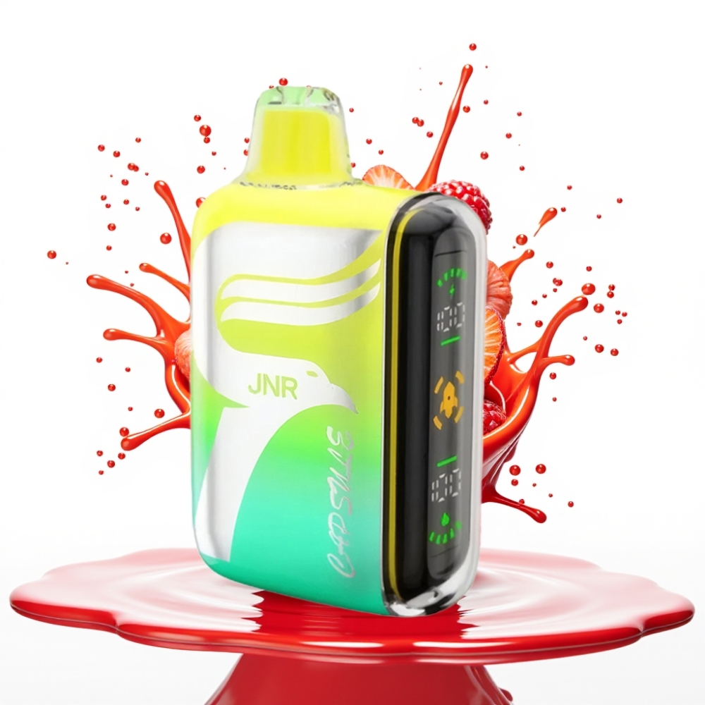 JNR Capsule 15000 Puffs Disposable Vape – Zemenes, Aveņu, Ķiršu – 850mAh, 20ml, 20W, Dual Mesh Coil, Smart LED