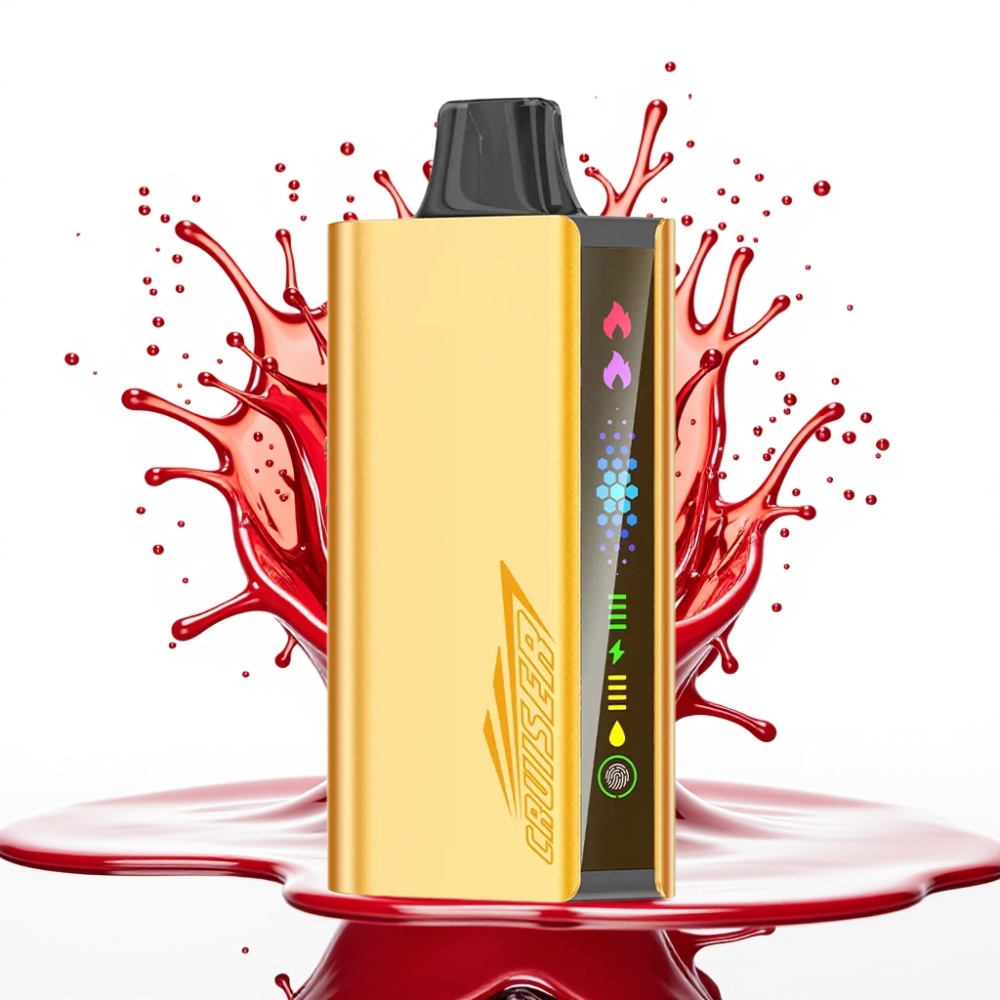 JNR Cruiser 12000 Pufas Bez Uzlādes Disposable Vape – 25ml E-šķidrums, 3500 mAh Baterija, Melnā Aveņa Ledus