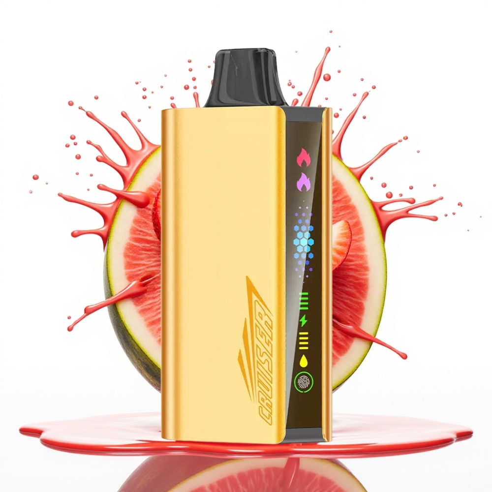 JNR Cruiser 12000 Puffs No-Charge Disposable Vape Zemeneņu Kokosriekstu Arbūzs, 3500 mAh, 25ml, 1.2ohm Dual Mesh Coil