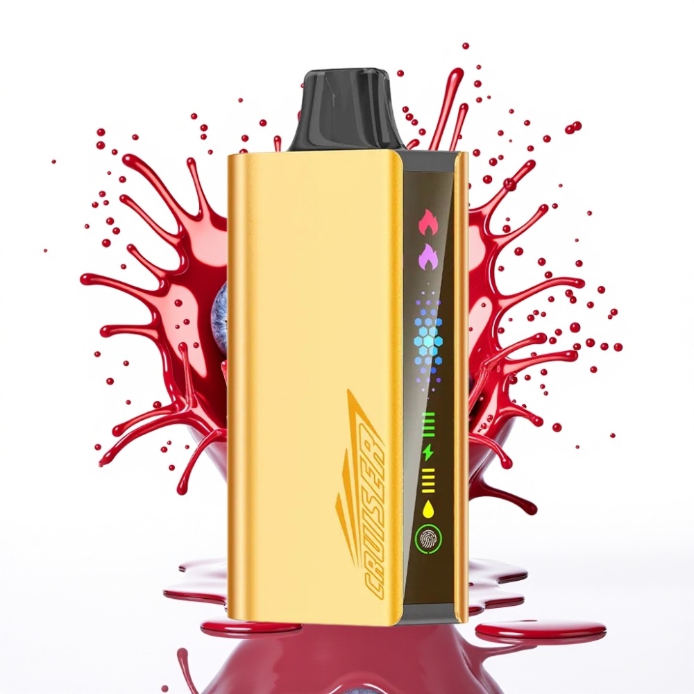 JNR Cruiser 12000 Puffs No-Charge Disposable Vape Zilā Melleņu Garša – 3500 mAh Akumulators, 25ml E-šķidrums, 1.2ohm Dual Mesh Coil, Animāciju Displejs