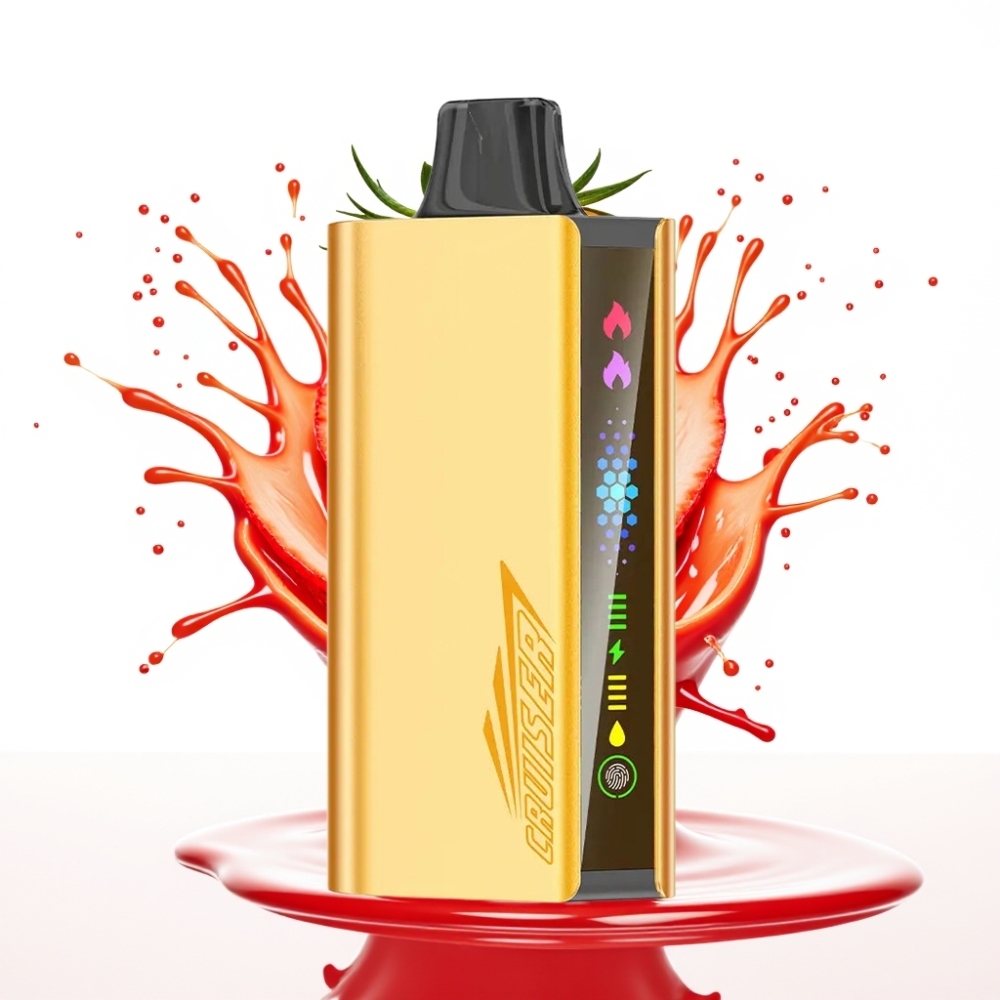 JNR Cruiser 12000 Puffu Bez Uzlādes Disposable Vape – 3500 mAh Akumulators, 25ml E-šķidrums, Zemeņu Chupa Chups Garša