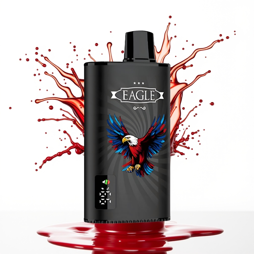 JNR EAGLE Smart 23000 Pikieni Disposable Vape (Čerijs kola) – Digitālais ekrāns, 25ml e-smēķe, 1.0ohm siets, Type-C uzlāde