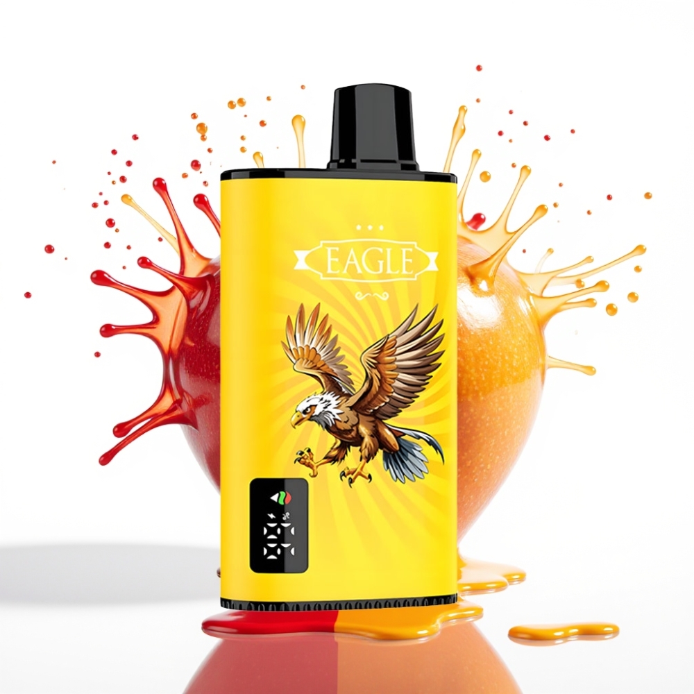 JNR EAGLE Smart 23000 Puffs Disposable Vape – Digitālais ekrāns, 1.0ohm sieta spole, regulējams gaisa plūsma, Divkāršais ābols