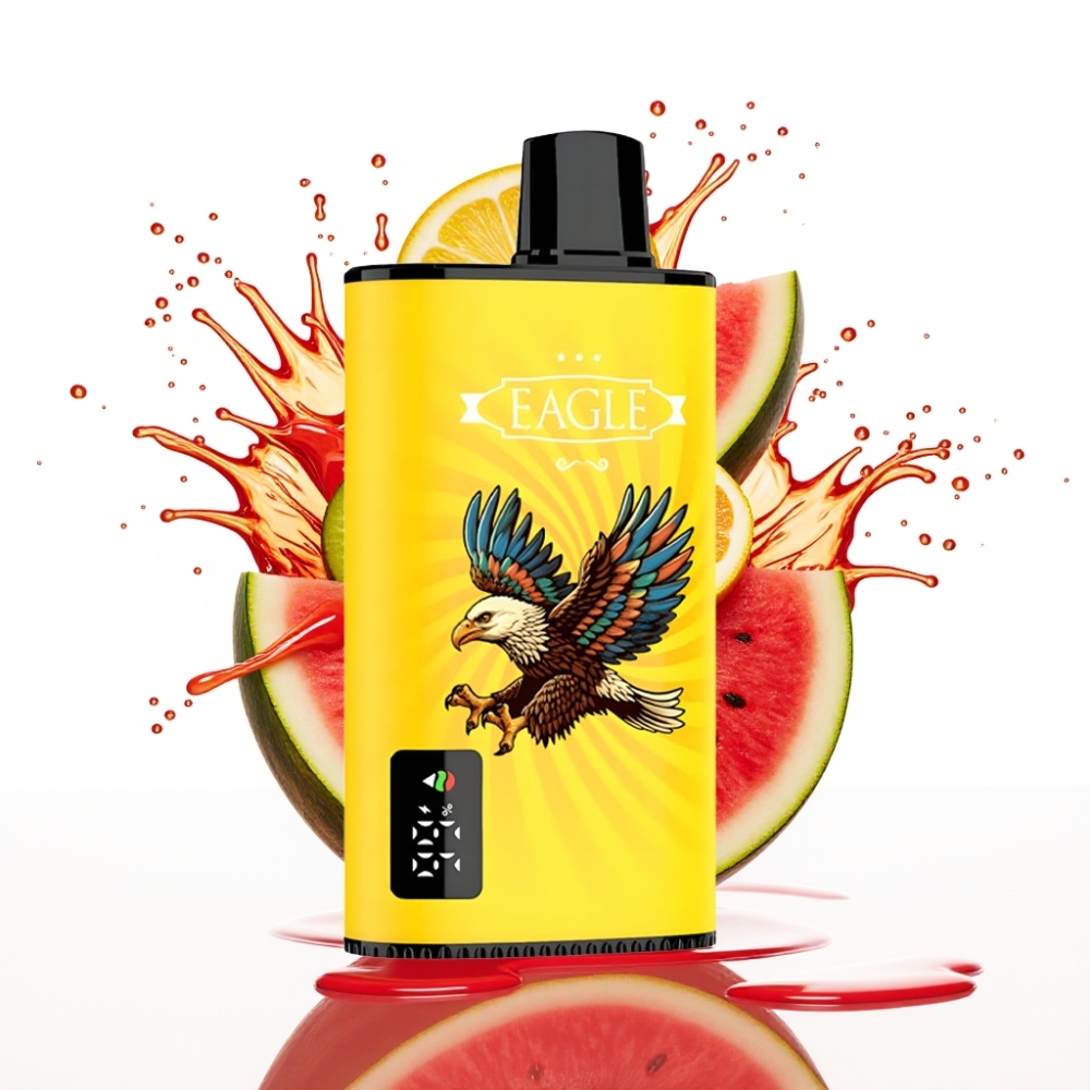 JNR EAGLE Smart 23000 Puffs Disposable Vape – Digitālais ekrāns, 1.0ohm siets spirāle, regulējama gaisa plūsma, 750mAh baterija, Kiwi Arbūza Ledus