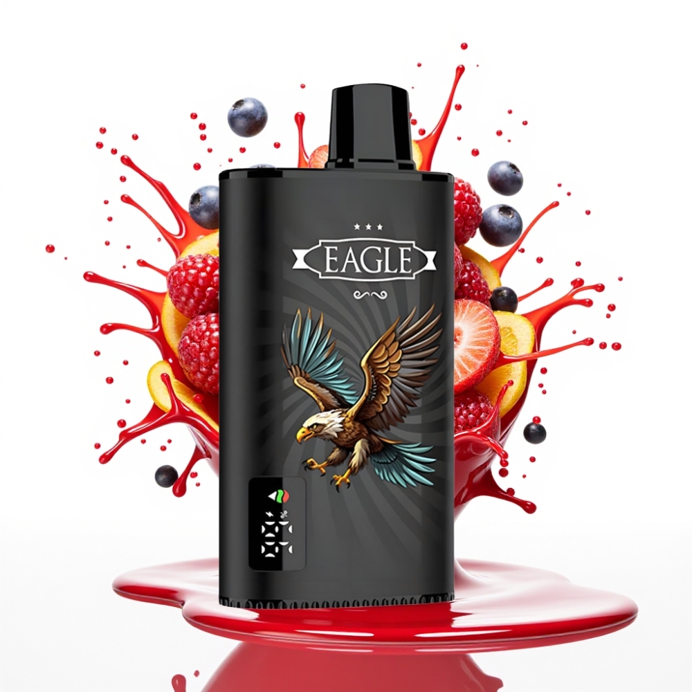 JNR EAGLE Smart 23000 Puffs Disposable Vape Jauktās Ogles, Digitālais ekrāns, 1.0ohm Mesh spole, 750mAh baterija