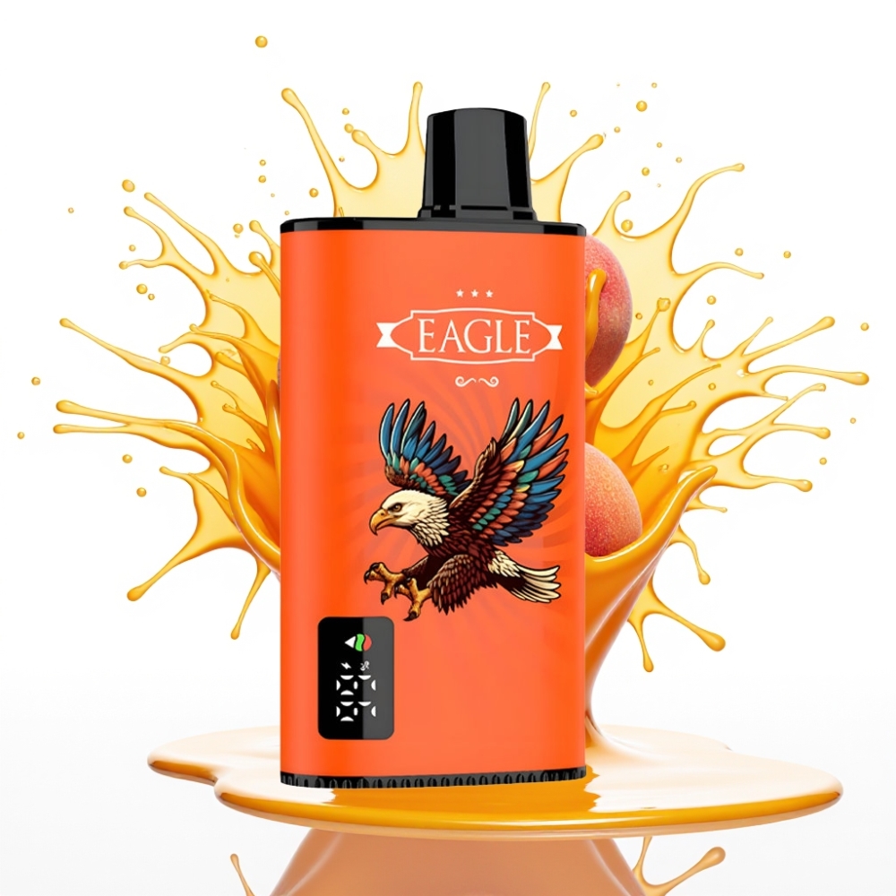 JNR EAGLE Smart 23000 Puffs Disposable Vape Sulu Persiki, Digitālais Displejs, 1.0ohm Siets Spole, 750mAh Baterija
