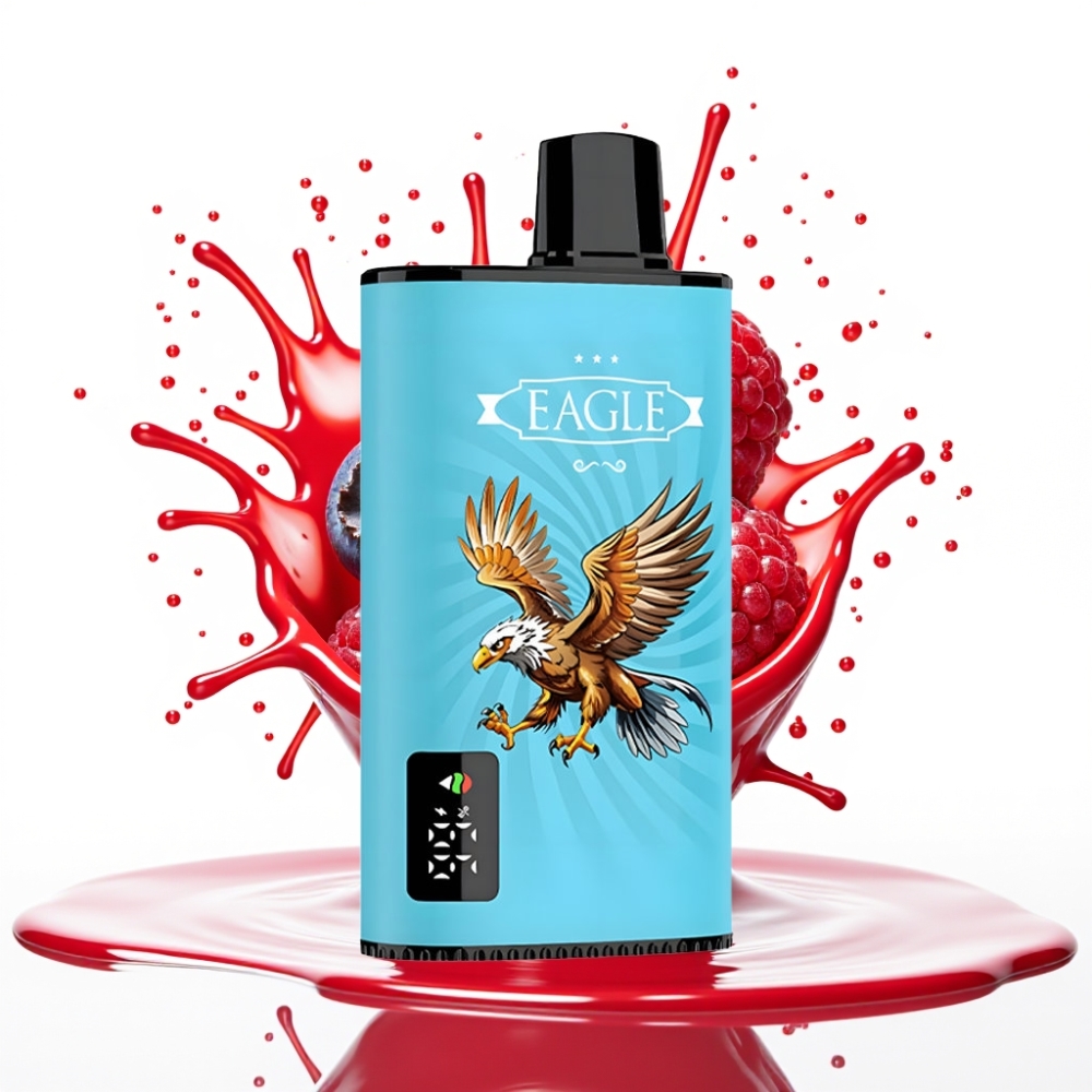 JNR EAGLE Smart 23000 Puffs Disposable Vape Zilā Aveņu Skābā Avenes, Digitālais Displejs, 1.0ohm Siets Spole, 750mAh Baterija