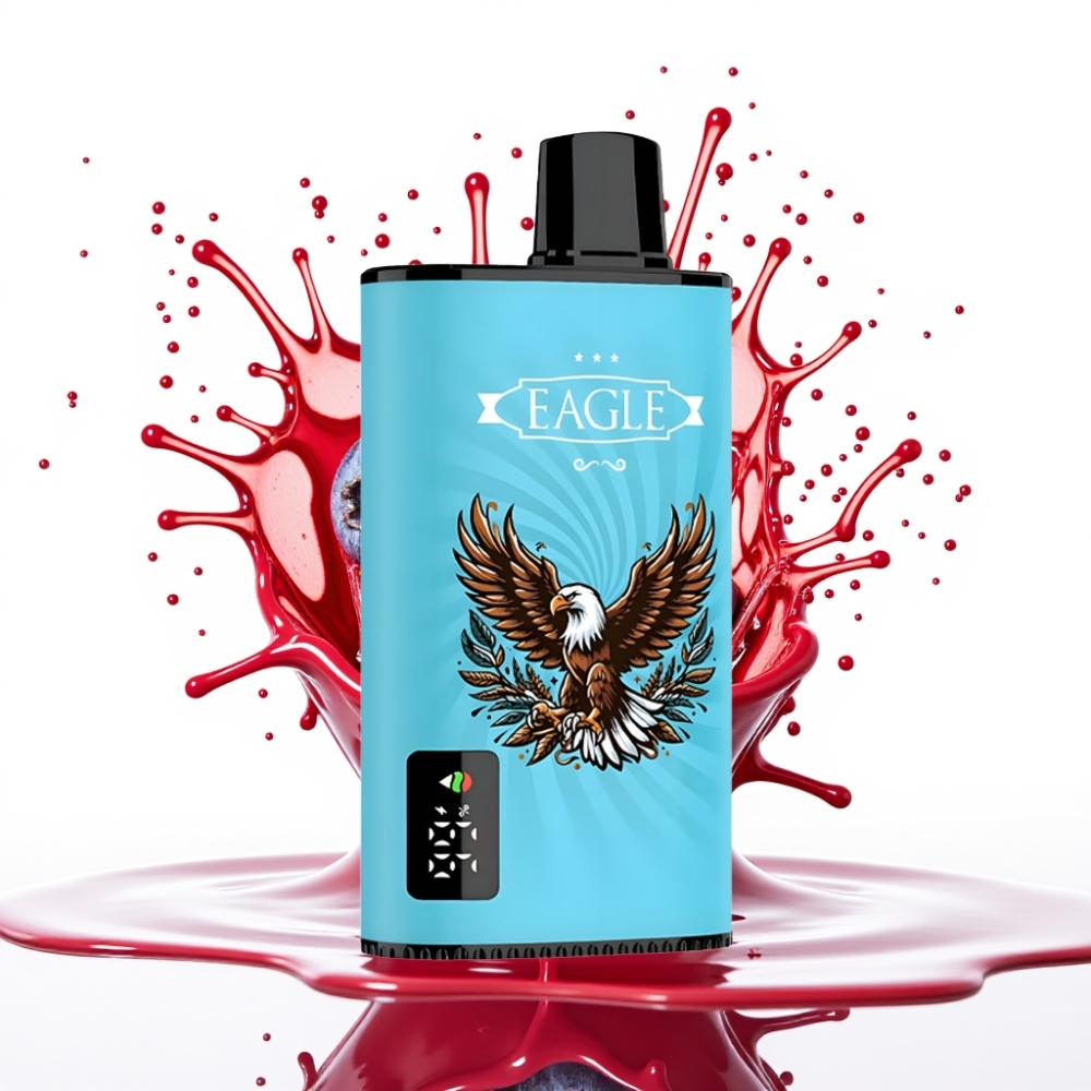 JNR EAGLE Smart 23000 Puffs Disposable Vape Zilene Okeāna Ledus ar Digitālo Displeju, 1.0ohm Mesh Tinis, 750mAh Baterija