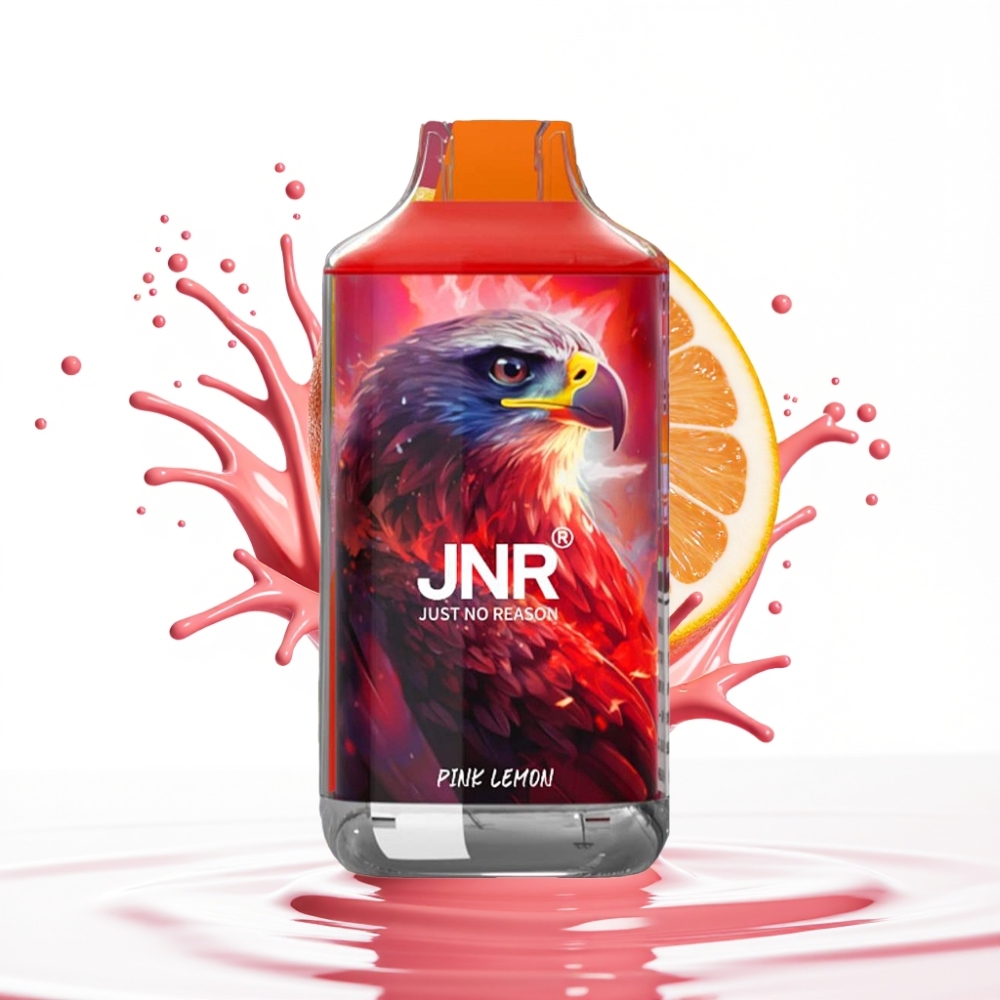 JNR Falcon 16000 Puffs Disposable Vape Rozā Citrons, 850 mAh, 22ml, Divu sietu spole