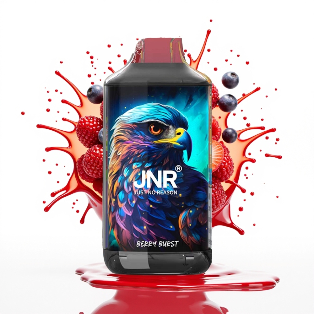 JNR Falcon 16000 Puffs Izlaiduma Veips Berry Bursts, 850 mAh, 22ml, Dual Mesh Coil, Type C & Lightning