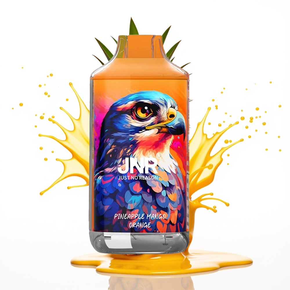 JNR Falcon 16000 Puffs Izmetamais Vape Ananāsu Mango Apelsīnu, 850 mAh, 22ml, Dual Mesh Coil