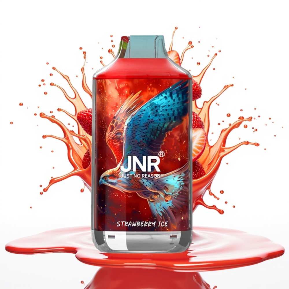 JNR Falcon 16000 Puffs Izmetamais Veips Zemeņu Ledus, 850 mAh, 22ml, Dual Mesh Coil