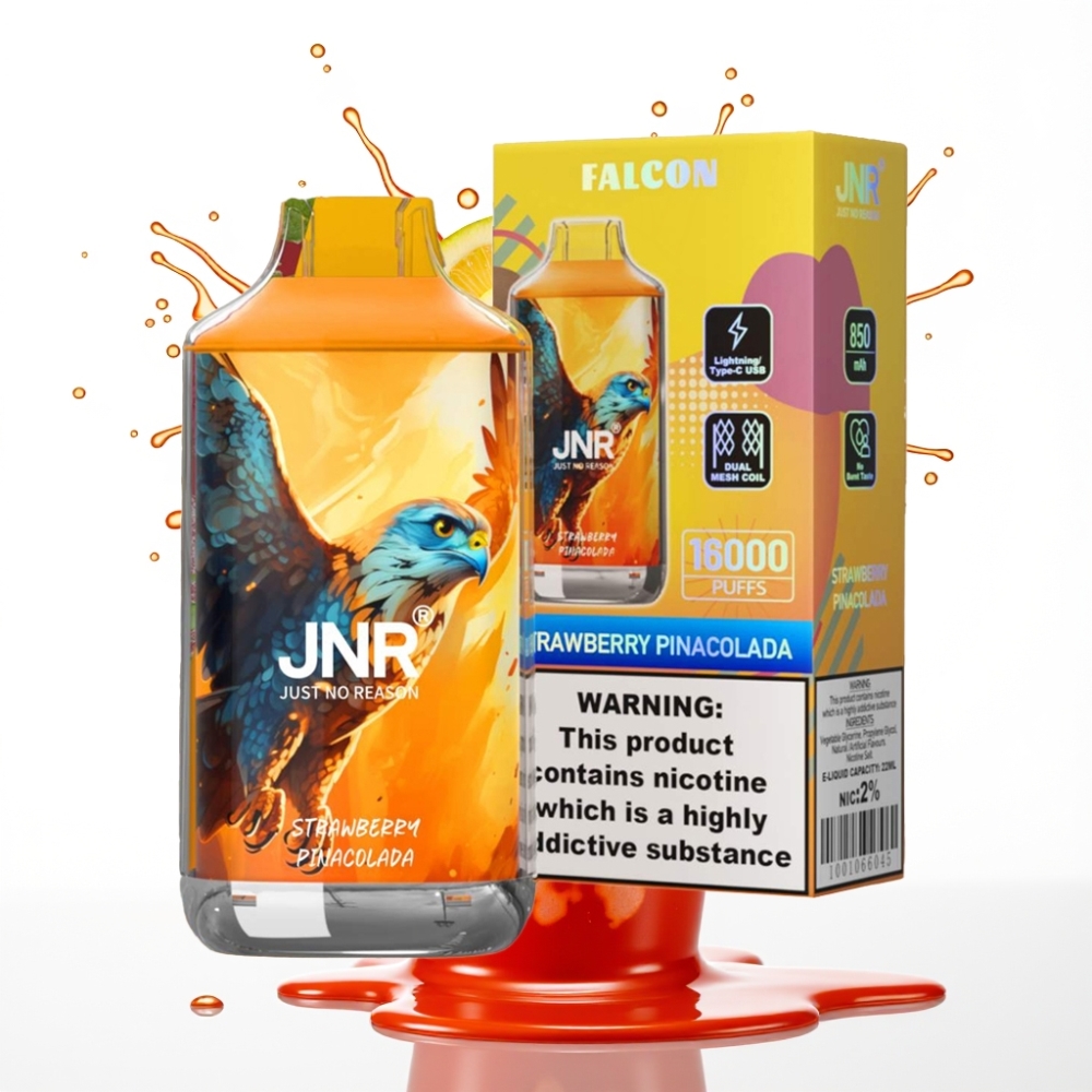 JNR Falcon 16000 Puffs Izmetamais Veips Zemeņu Pina Kolāda – 22ml, 850mAh, Type C