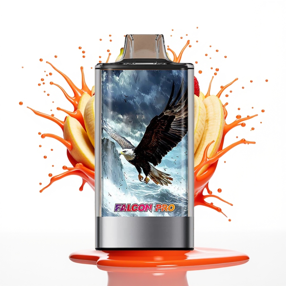 JNR Falcon Pro 28000 Izmēģināmais Veips – 30ml, 28000 Ivilcieni, 5% Nikotīna, Zemeņu Banānu Garša