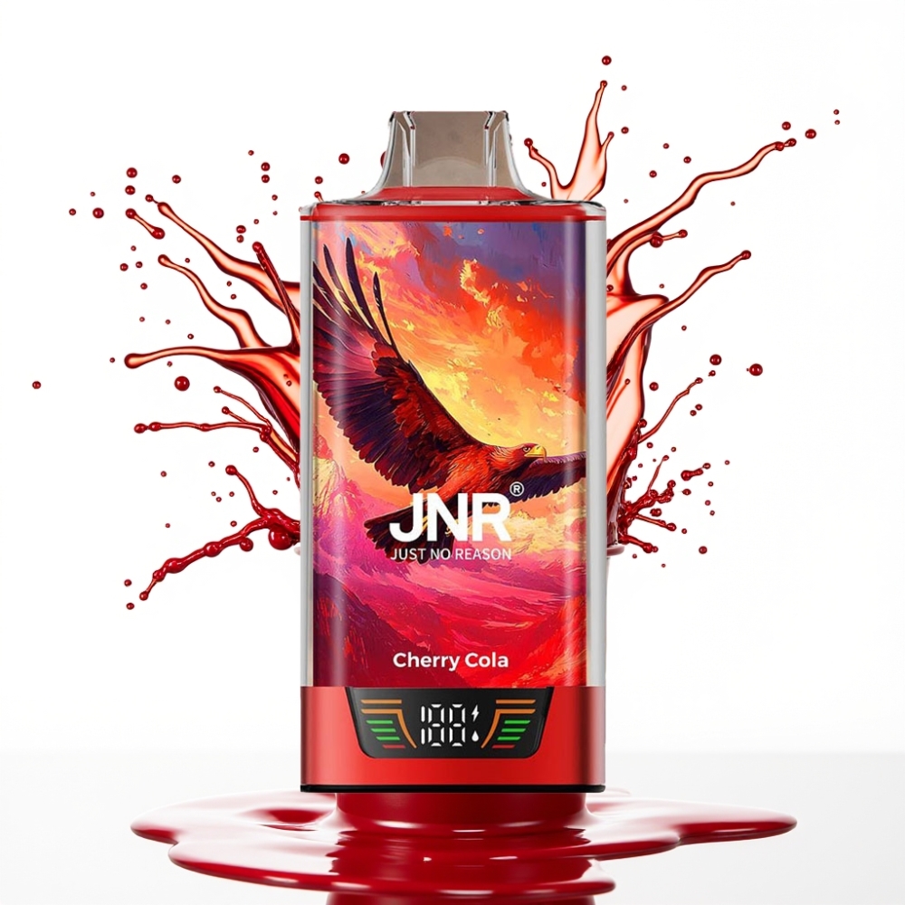 JNR Falcon Pro 28000 Izmetamā Veipa – 30ml, 28000 Ivilcieni, 5% Nikotīna, Ķiršu Kola