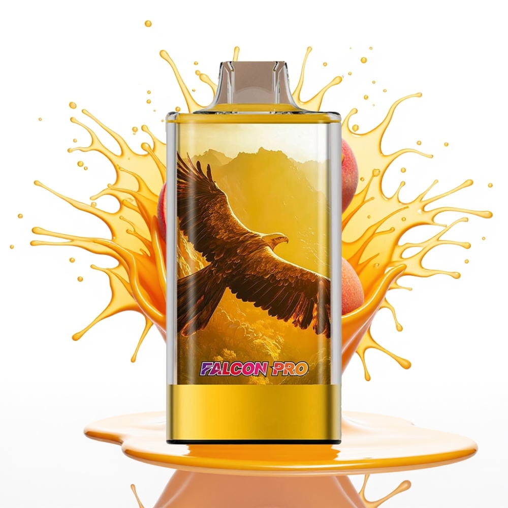 JNR Falcon Pro 28000 Izmetamā Veipa – 30ml, 28000 Puffi, 5% Nikotīns, Sulas Persiki