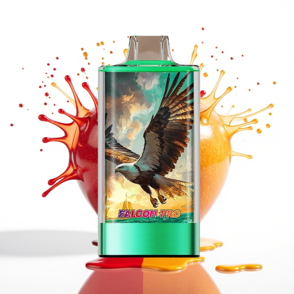 JNR Falcon Pro 28000 Izmetamā Veipa – 30ml, 950mAh, 28000 Ievelkamie, 5% Nikotīna, Divkāršais ābols