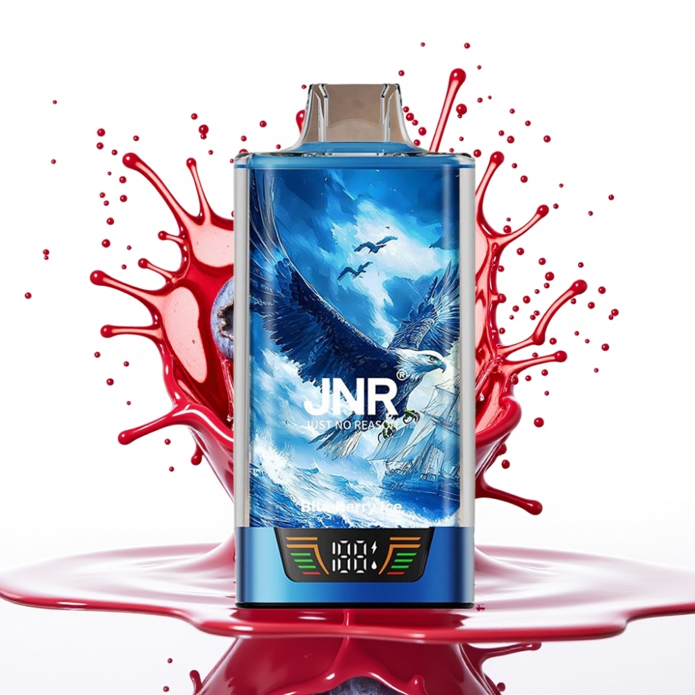 JNR Falcon Pro 28000 Izmetamā Veipa Zilenes Ledus – 30ml, 28000 Puffi, 5% Nikotīns, USB Type-C